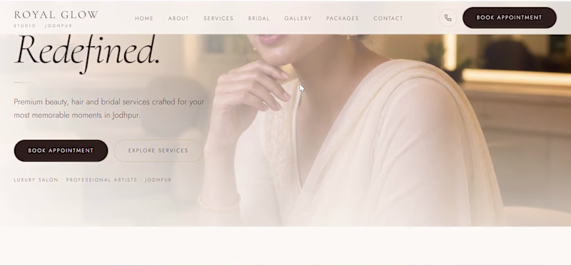 Cover image for Luxury Beauty Salon Website Design