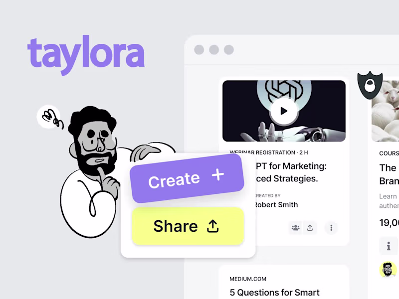 Cover image for Taylora's Website - SaaS E-Learning Space