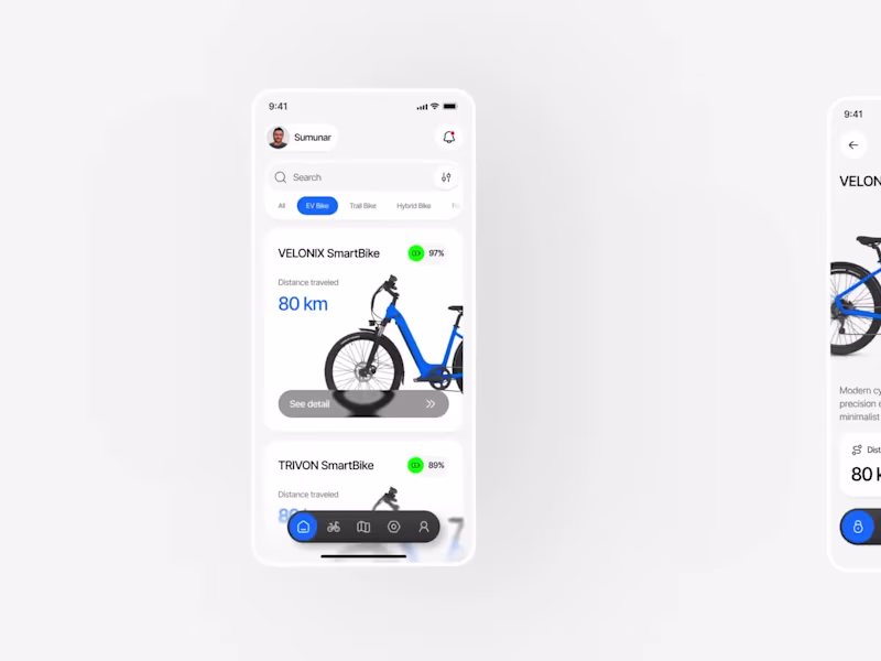 Cover image for Velonix – Modern Cycling SmartBike Mobile App