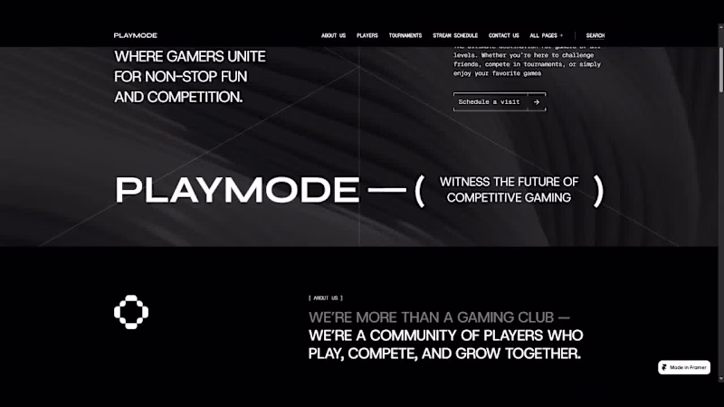 Cover image for Playmode — Esports Template (Framer Build)