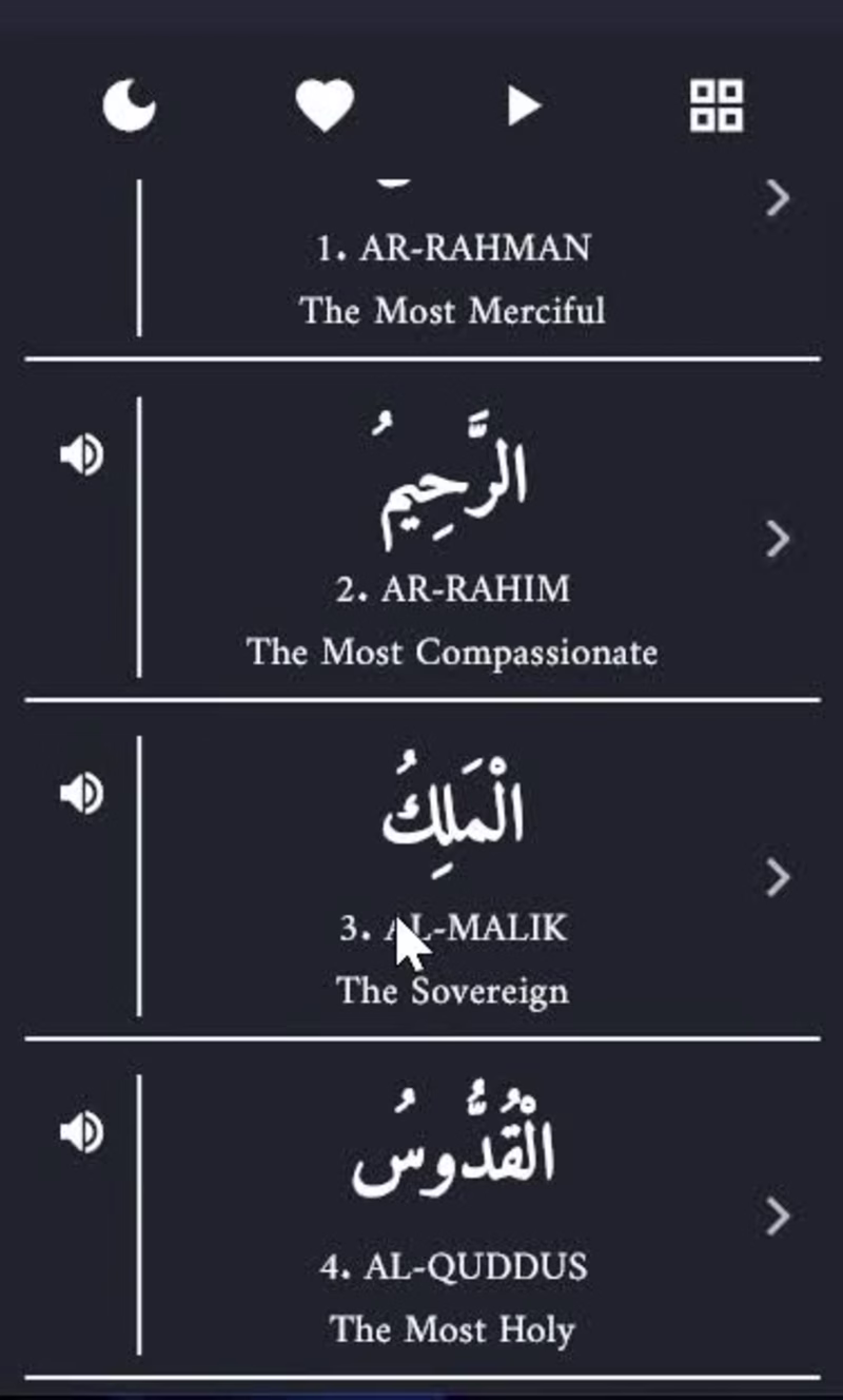 Cover image for Allah 99 name app
