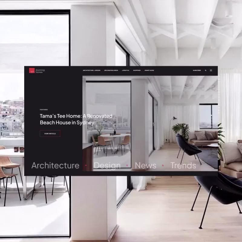Cover image for Website design, development and branding for 10 Stunning Homes 