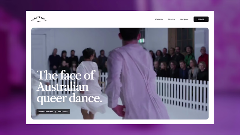Cover image for Temperance Hall Website Redesign