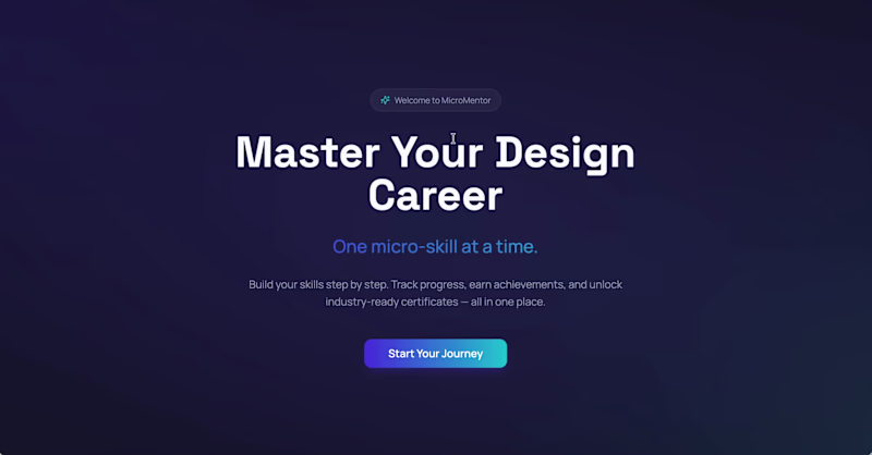 Cover image for MicroMentor — AI-powered Skill Growth & Certification for De...