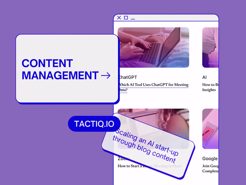 Cover image for Tactiq I Content Manager