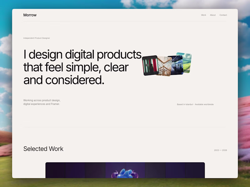 Cover image for Morrow is live ✦ https://www.framer.com/community/marketplac...
