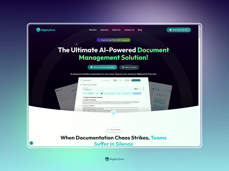 Cover image for Mighty Octo: UI/UX Design & Framer Development