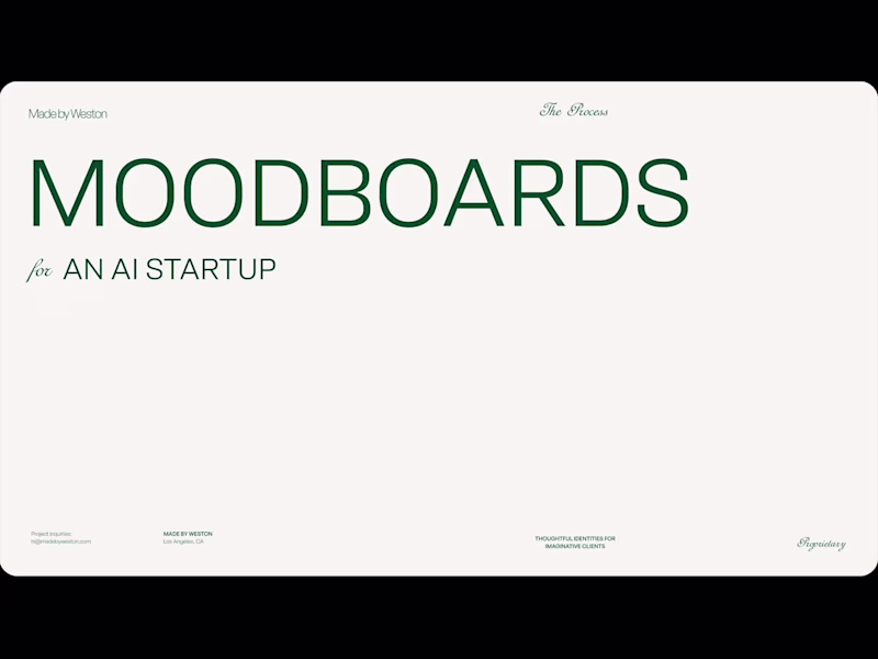 Cover image for Branding moodboard for AI startup example