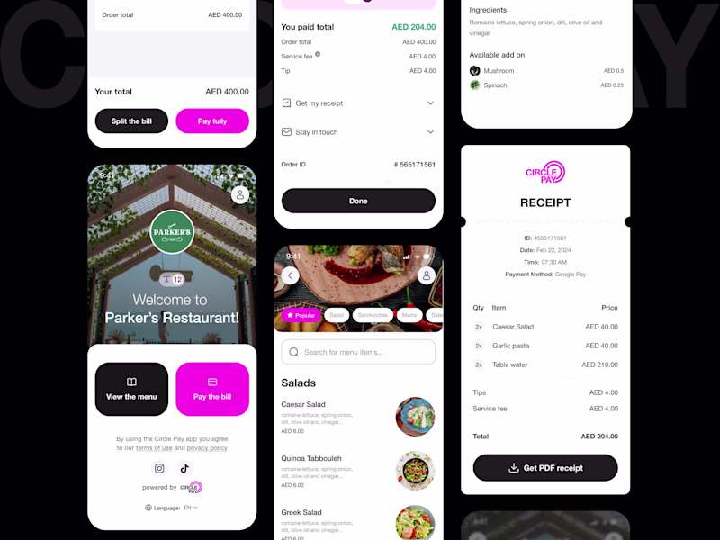 Cover image for Restaurant Payment Website & Mobile App Design | CirclePay