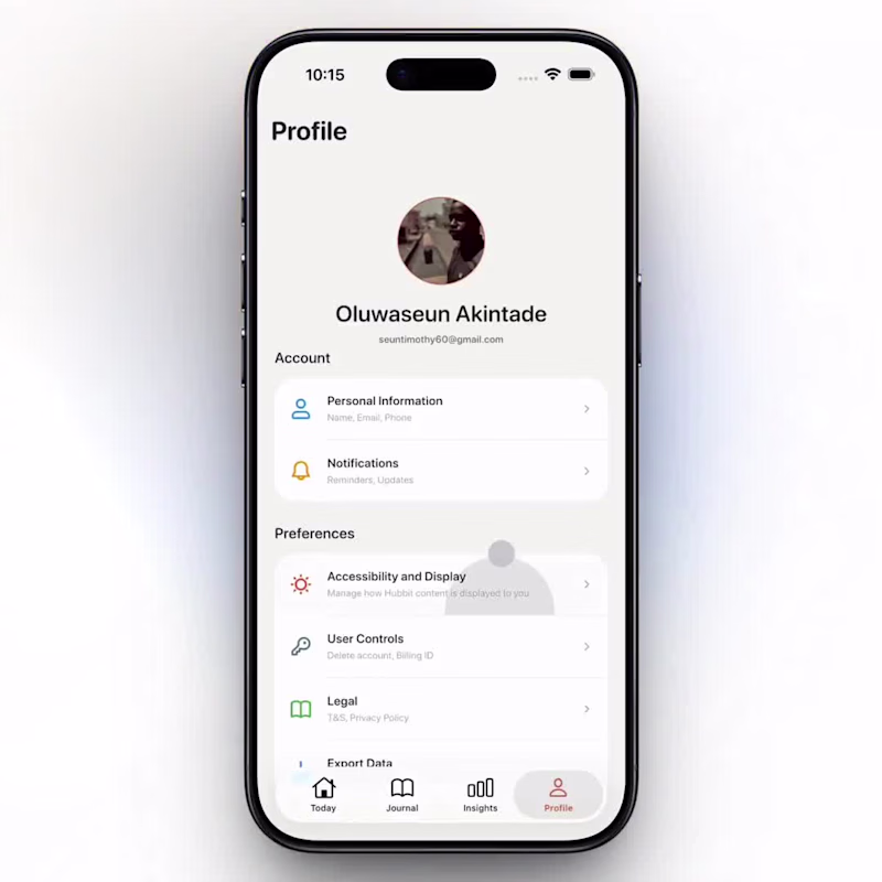 Cover image for Accessibility features for Hubbit. (Darkmode,