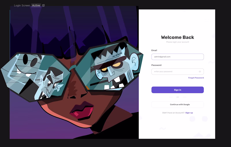 Cover image for landing page animation done with @Rive