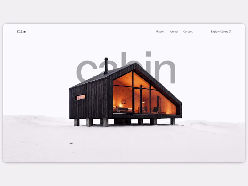 Cover image for Cabin

Cabin is a Framer website