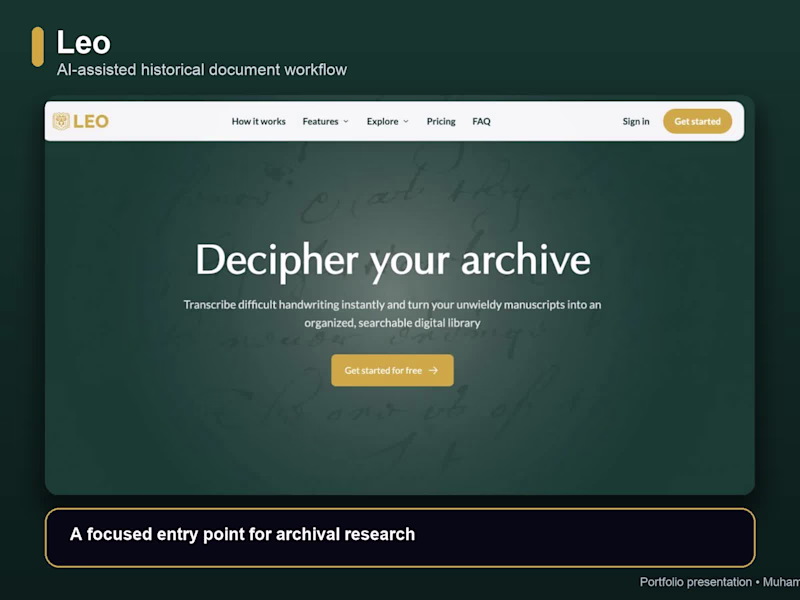 Cover image for Leo: AI Document Transcription & Research Workspace