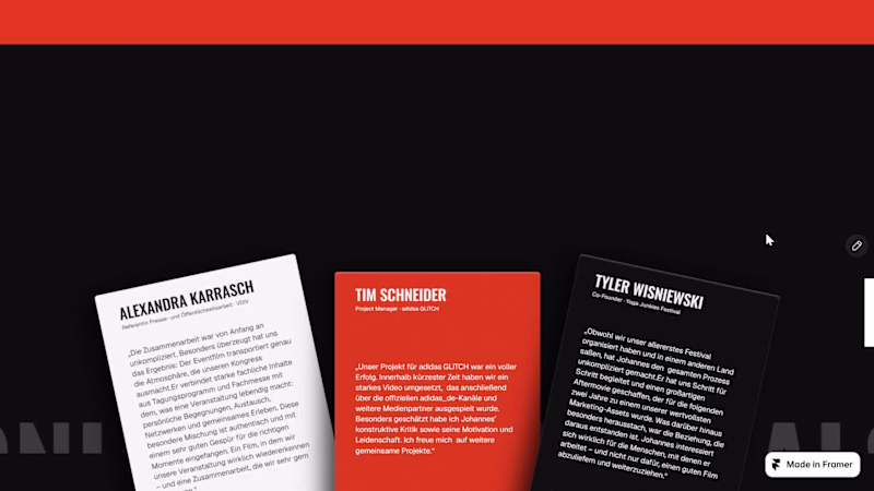 Cover image for Client testimonial cards from a