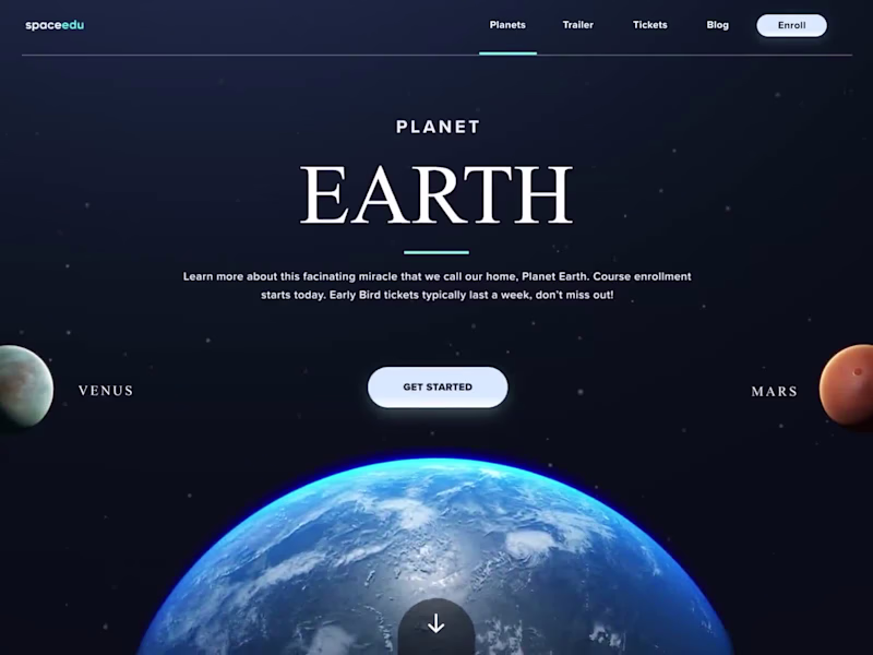 Cover image for SpaceEdu - Website concept