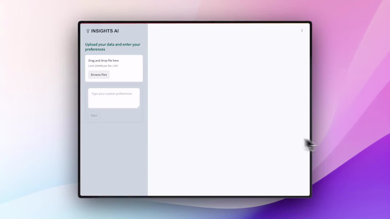 Cover image for Insights AI | Web app for auto data analysis
