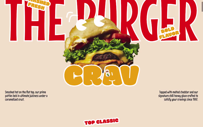 Cover image for Crav Burgers - E-commerce