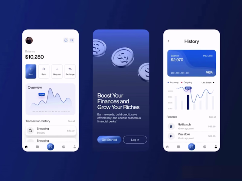 Cover image for Infinex - Android & iOS Mobile App Design (UI Design)