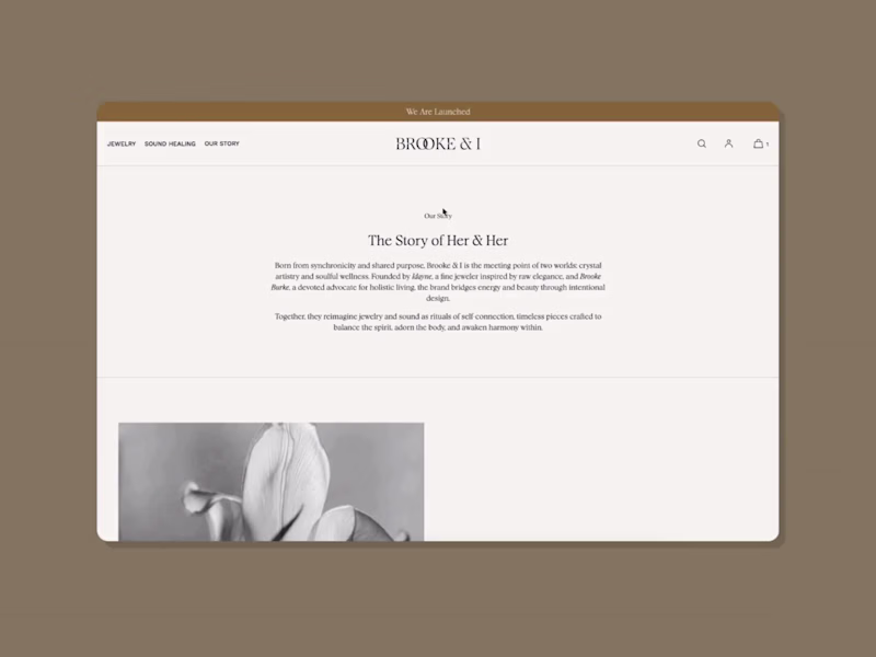 Cover image for The Story of Her & Her ✨ Shopify about page for "Brooke & I"...