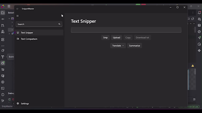 Cover image for Snipper Master - ASP dotnet Desktop Application
