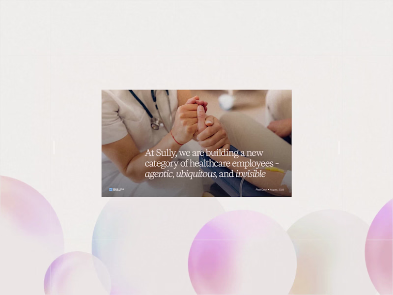 Cover image for Sully.ai Pitch Deck Design