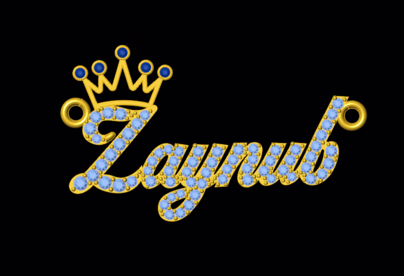 Cover image for Zaynub Name Pendant | 3D CAD to Animation! Designed a custom...