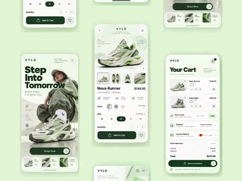 Cover image for VYLO Sneaker E-Commerce App UI/UX Design