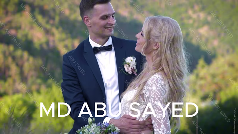 Cover image for Wedding Video Editing
