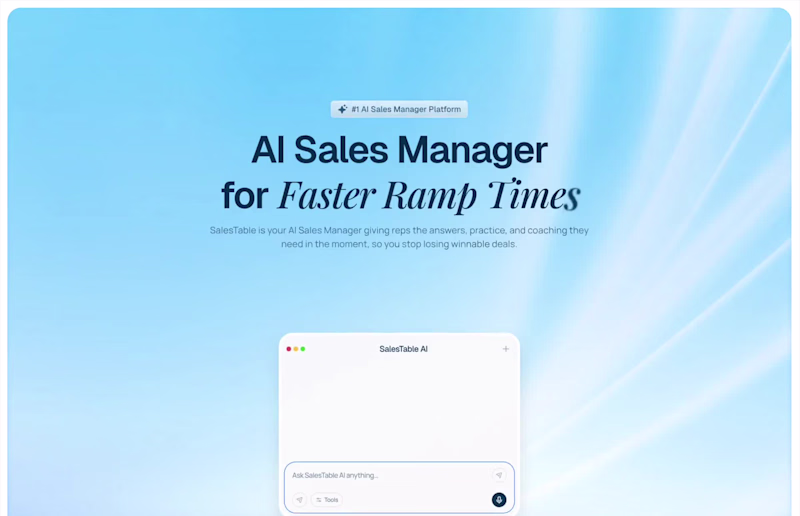 Cover image for Website Design for Salestable AI Start-Up