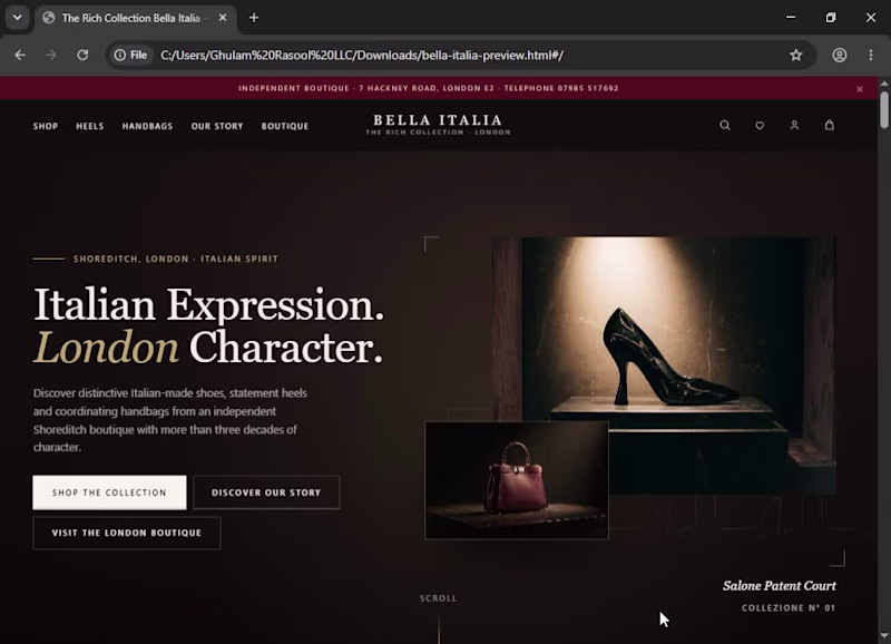 Cover image for A cinematic, dark-themed e-commerce website