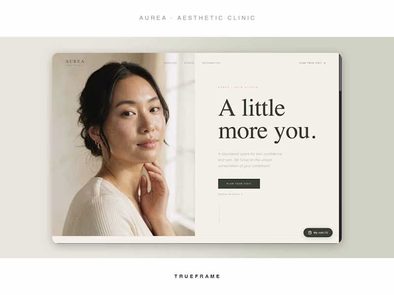 Cover image for AUREA: An Editorial Skin Studio Website + Visit Planner