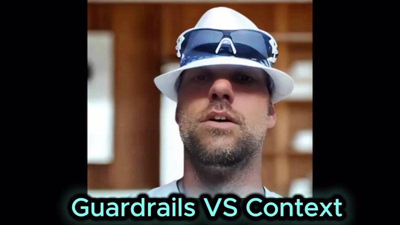 Cover image for "Guardrails VS Context" A real