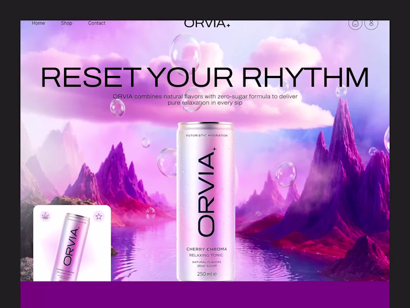 Cover image for Sleek E-commerce Design for Beverage and Wellness Brands