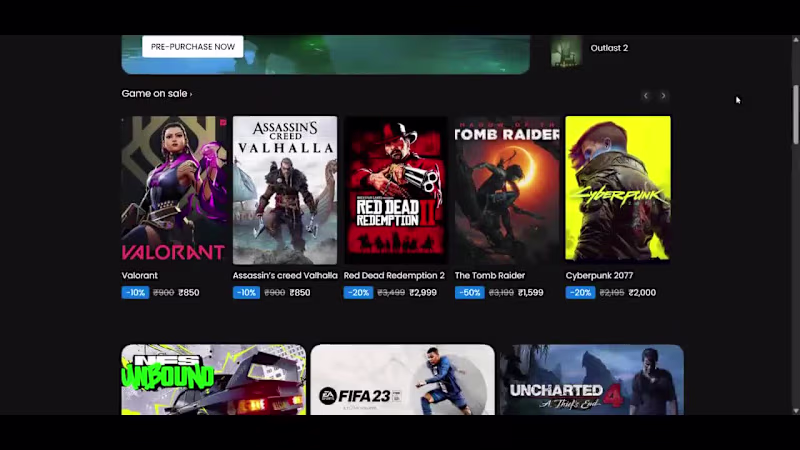 Cover image for Epic Games Store Inspired Website Development