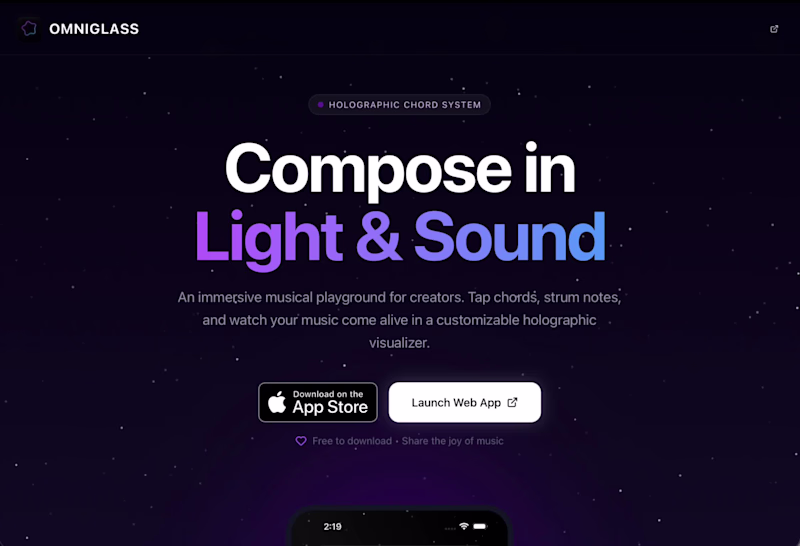 Cover image for Omniglass explores a futuristic, space-inspired