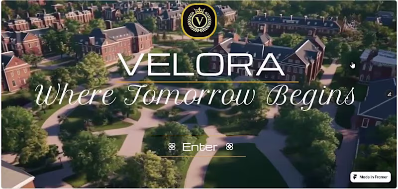 Cover image for Velora — build with Framer