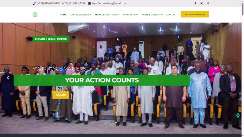 Cover image for National Youth Assembly of Nigeria (NYAN) Official Website