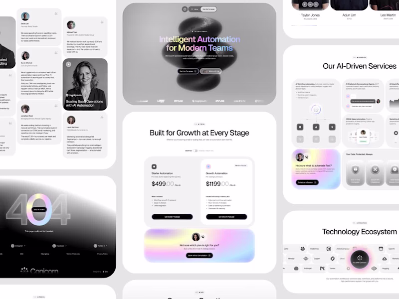 Cover image for Conicorn: A Webflow AI Automation Agency Template