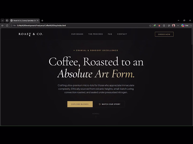 Cover image for Luxury Specialty Coffee Landing Page
An
