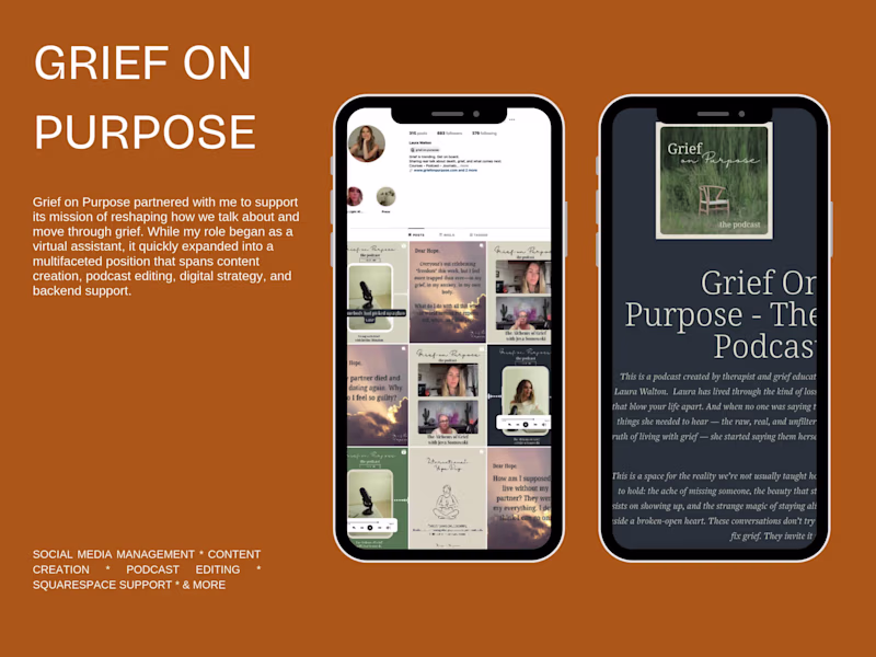 Cover image for Multi-Platform Content & Operations Support for Grief on Purpose