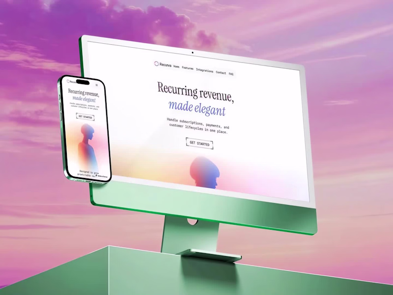 Cover image for Brand Direction & Landing Page for Recurva