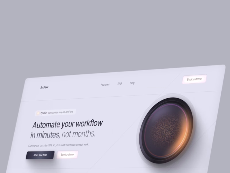 Cover image for ArcFlow Website Design