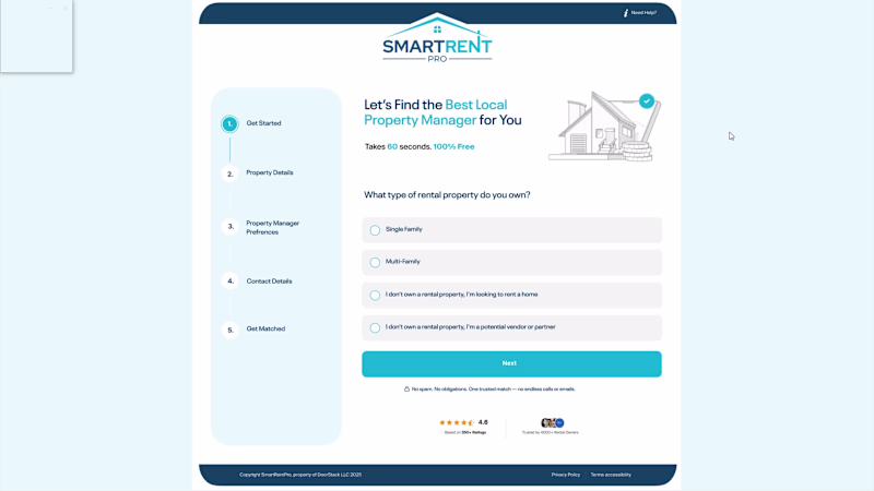 Cover image for Quiz design for smart rent