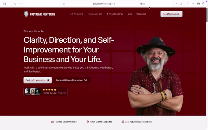 Cover image for Greybeard Mentoring is a multi page coaching website for a s...
