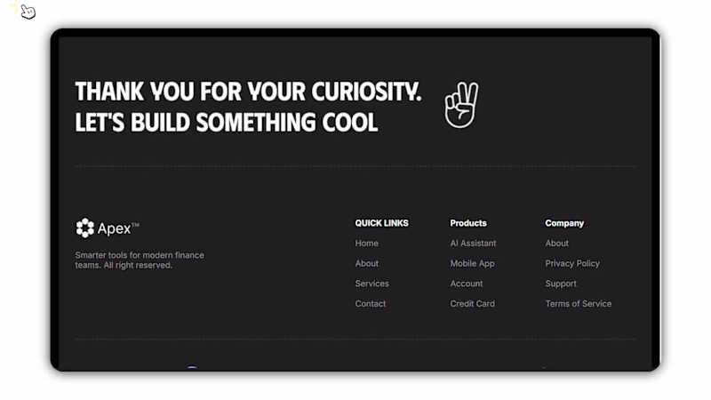 Cover image for Apex - Framer landing page