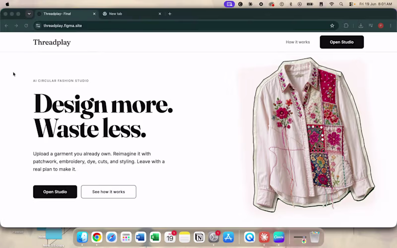 Cover image for Threadplay — an AI circular-fashion