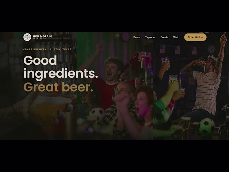 Cover image for Hop & Grain
A hero-forward landing