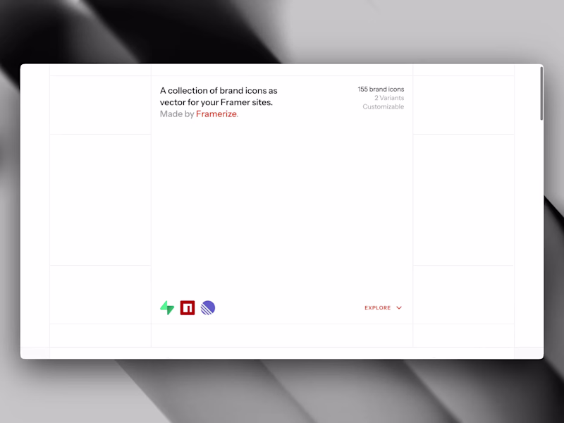 Cover image for I created the Brand Icons for Framer to make them easier to ...