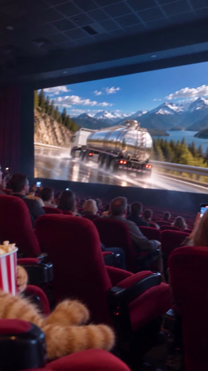 Cover image for A cat. A movie theater.
