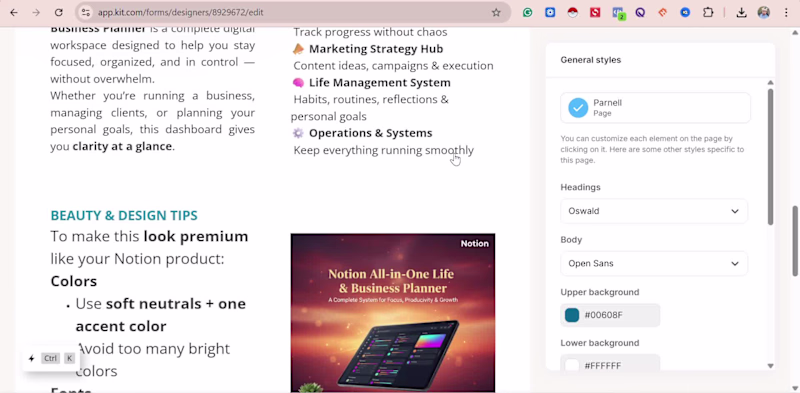 Cover image for Kit Landing Page for Notion Template